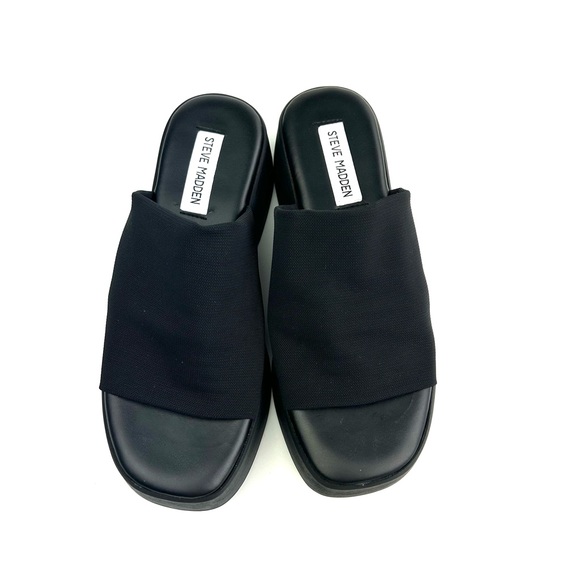 Steven madden slinky30 platform sandals size 38 black made in Italy - Picture 9 of 16
